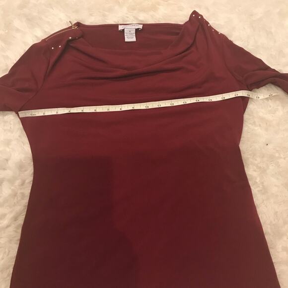 Carmen Cowl Neck Blouse - Gold Zipper Detail - Size Small - Picture 5 of 6